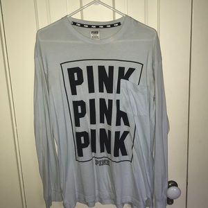 Light blue Victoria’s Secret pink long sleeve